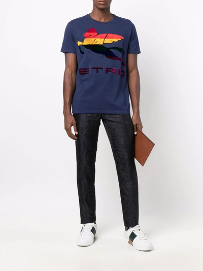 Etro Pegaso-print cotton T-shirt outlook