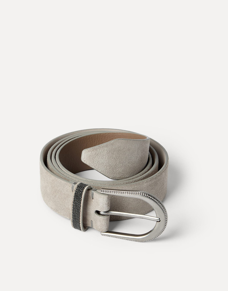 Brunello Cucinelli Suede belt with monili outlook
