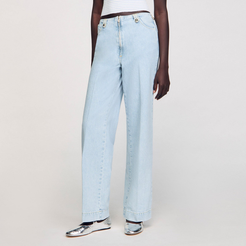 FADED WIDE-LEG JEANS 1