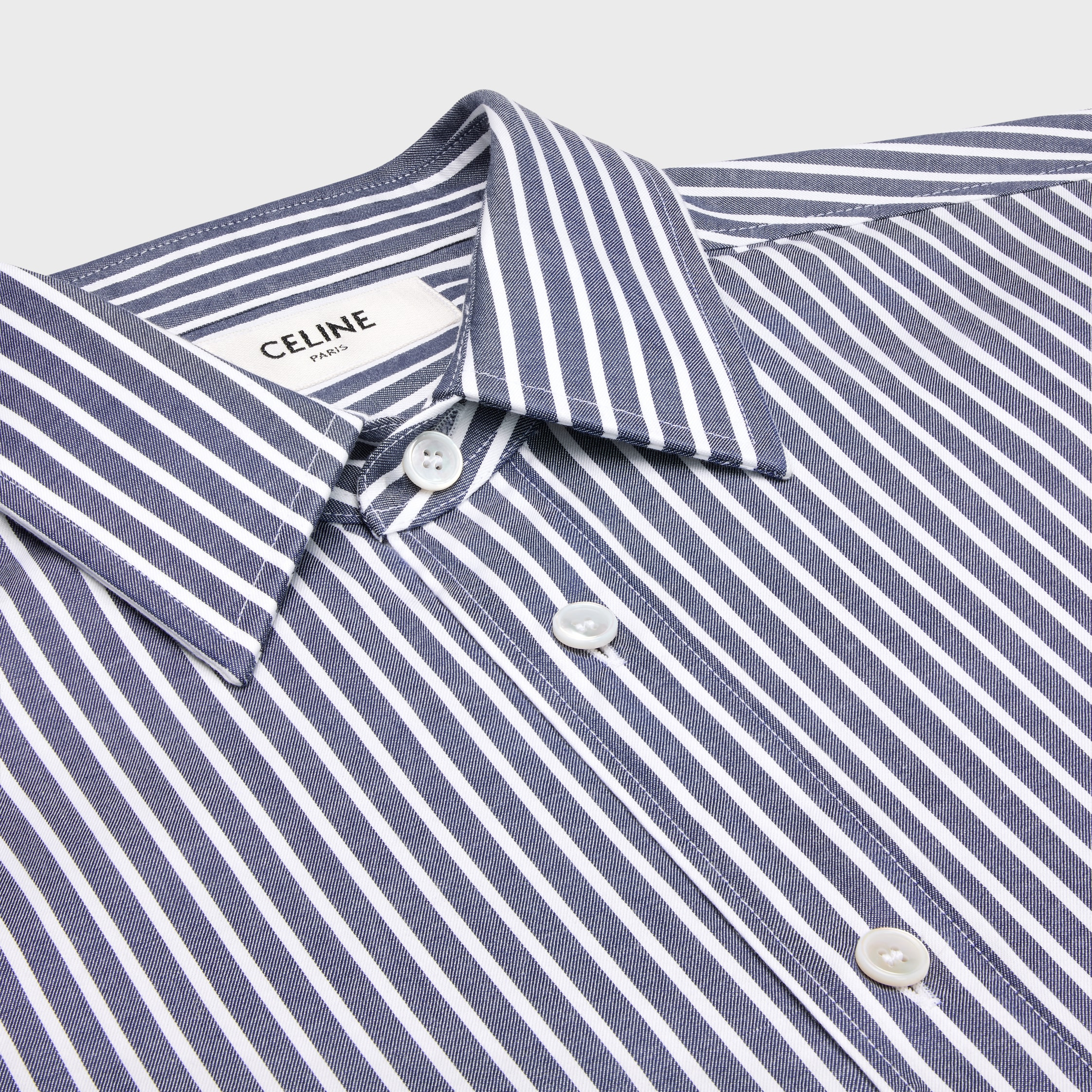 loose shirt in striped cotton - 3