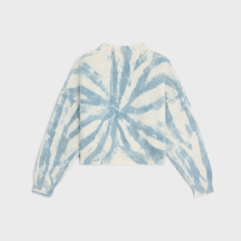 CELINE triomphe crew neck sweater in tie-dye alpaca wool outlook