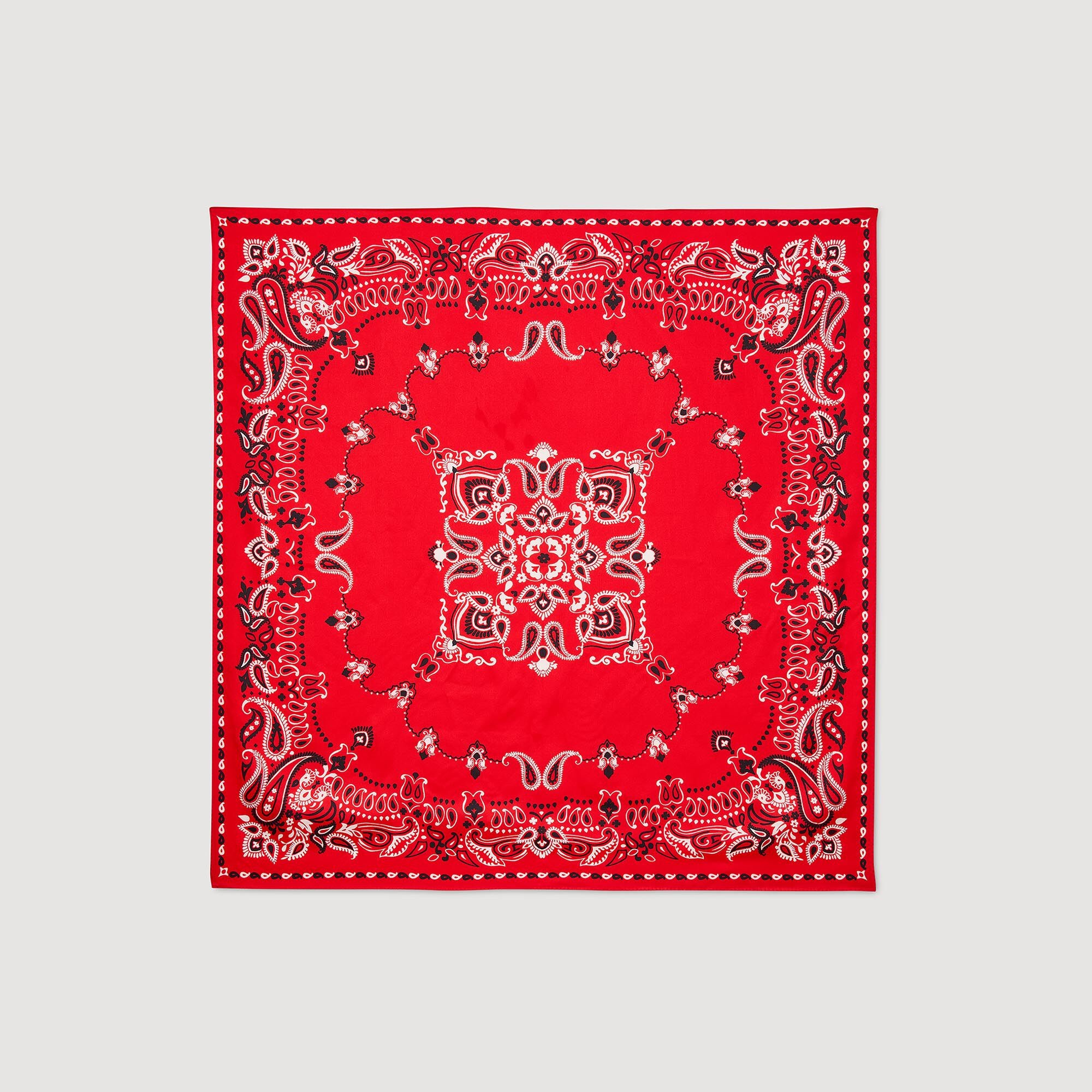 SILK BANDANA PRINT SCARF - 4