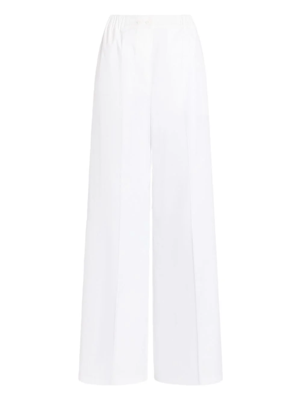 elasticated-waist straight trousers - 1