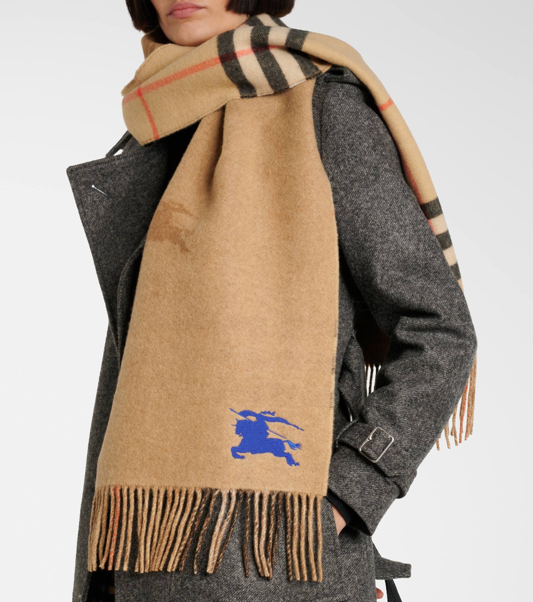 Burberry Check EKD cashmere scarf - 2