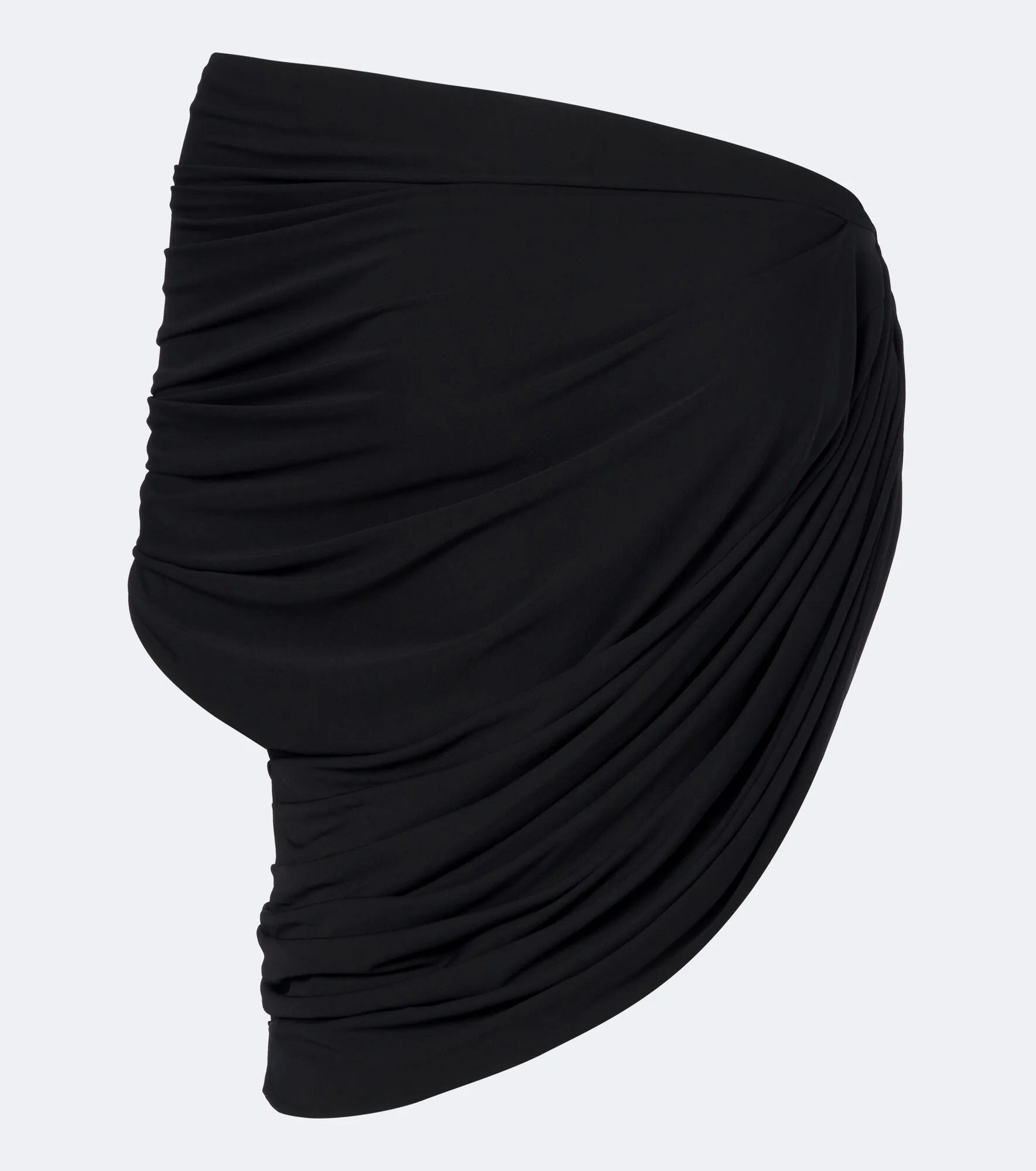 Draped one-shoulder jersey top - 1