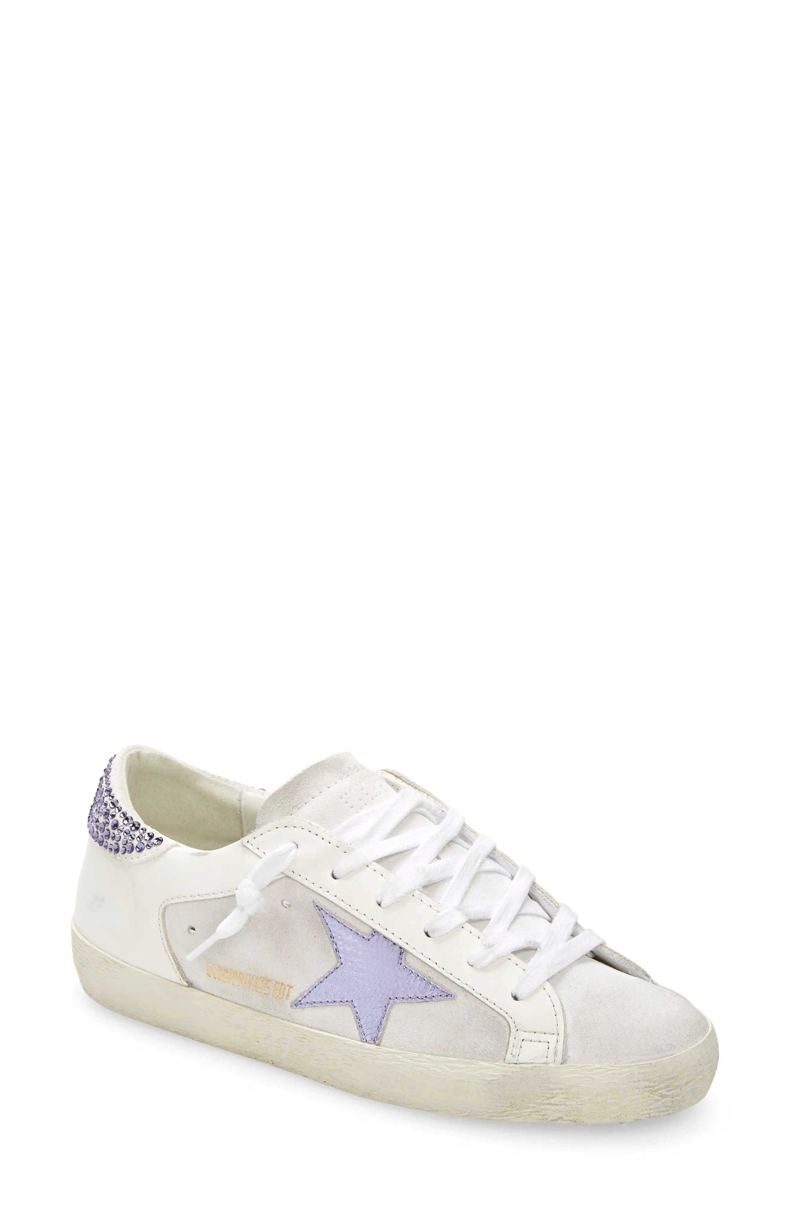 Super-Star Sneaker in White/Lilac - 1