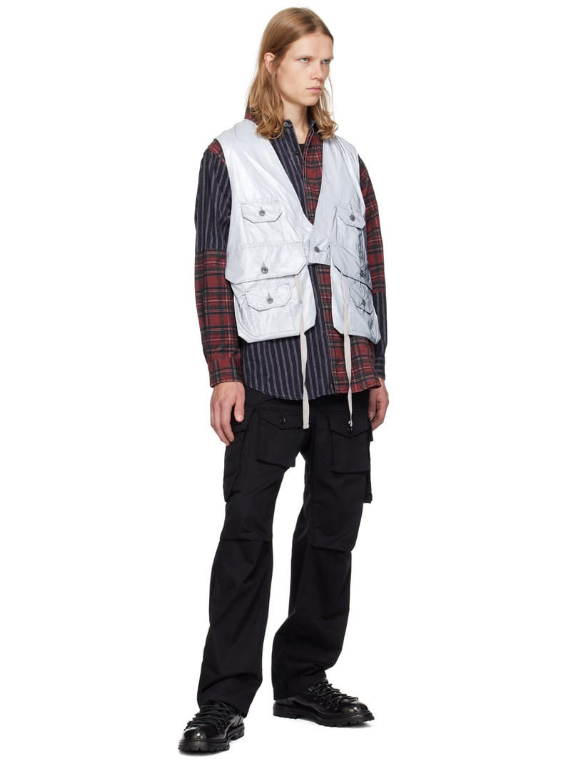Engineered Garments Navy Combo Short Collar Shirt outlook