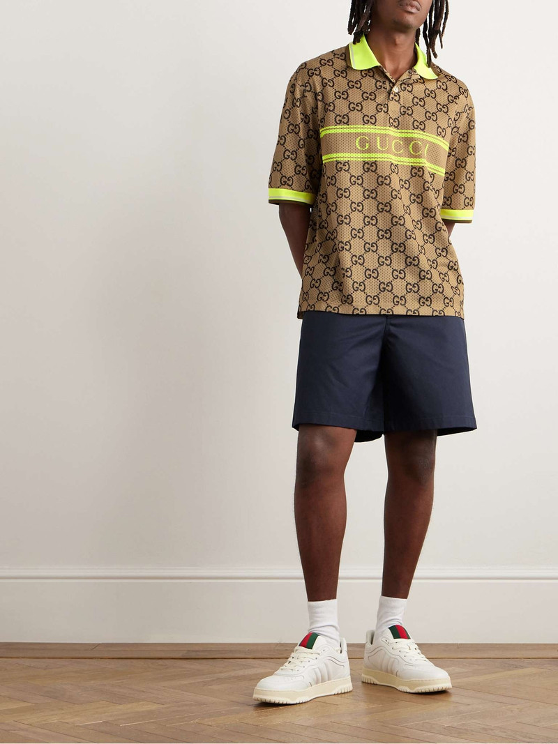 GUCCI Logo-Print Mesh Polo Shirt outlook