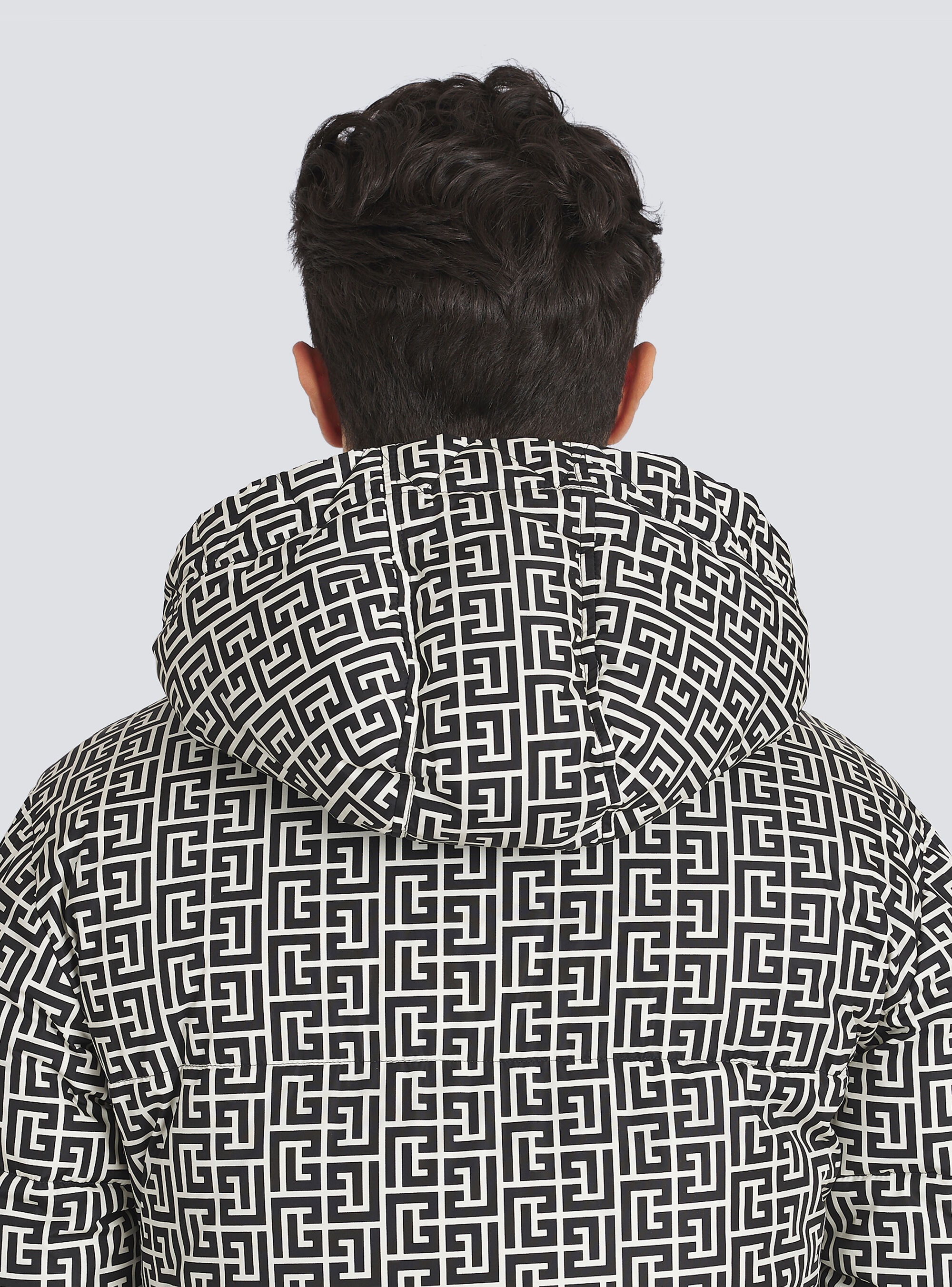 Nylon quilted coat with Balmain monogram - 6