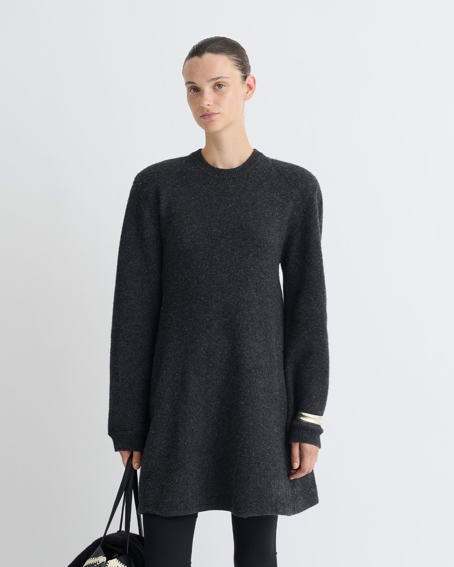 Overwashed Merino Mini Dress - 5