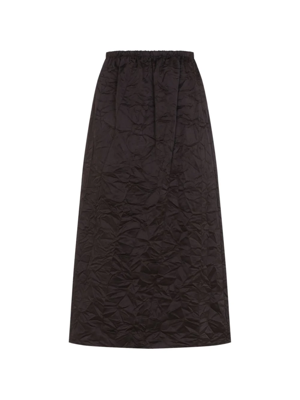crinkled-effect A-line midi skirt - 1