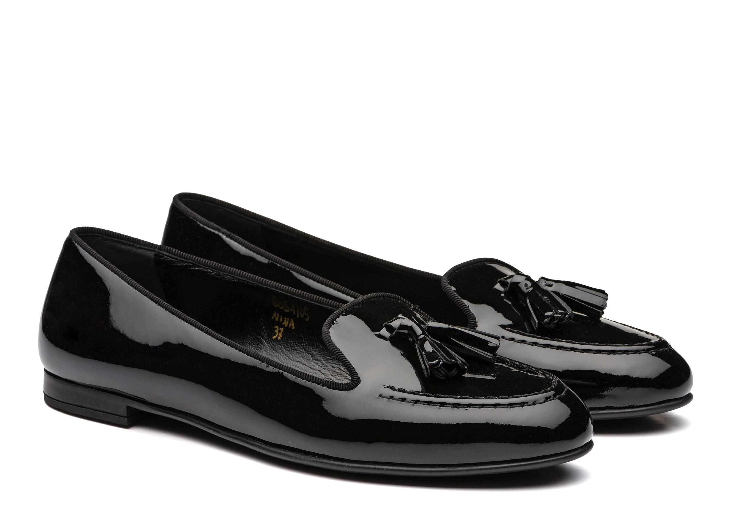 Nina
Patent Leather Tassel Loafer Black - 2