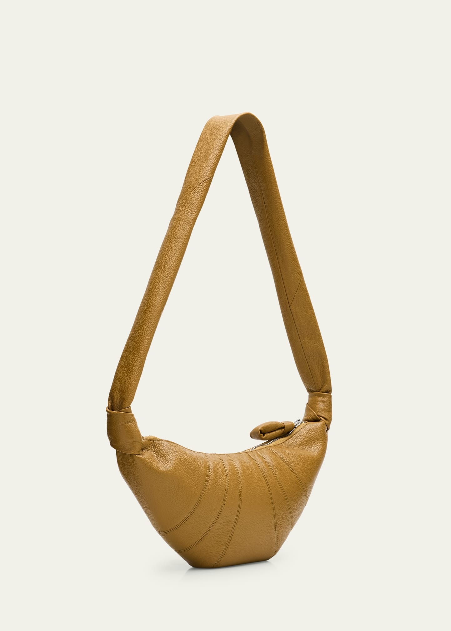 Men's Small Croissant Leather Shoulder Bag - 3