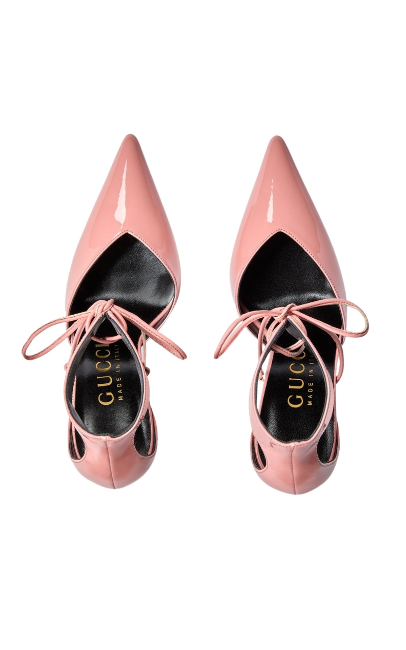 Priscilla Glossed-Leather Pumps in Pink - 5