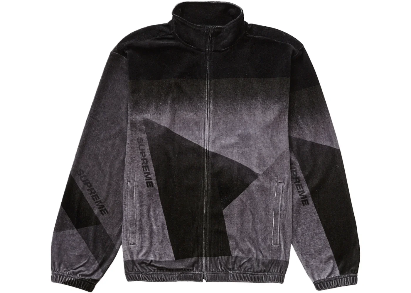 Supreme Geo Velour Track Jacket Black - 1