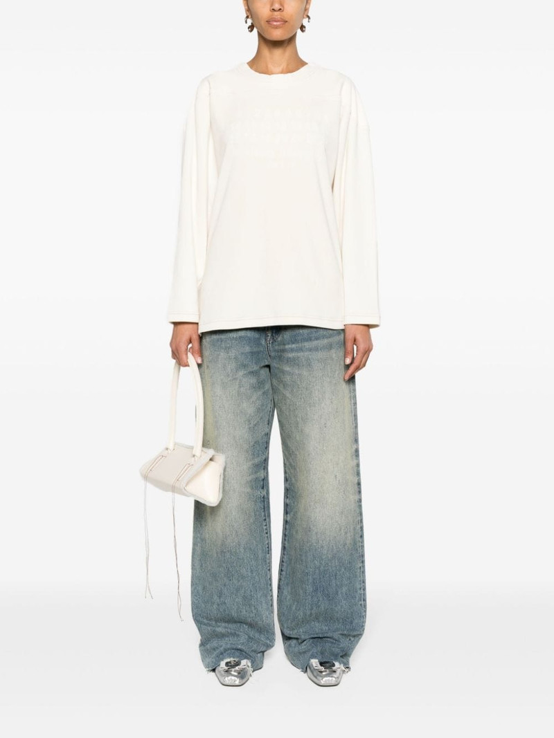 Maison Margiela numbers-embroidered cotton sweatshirt outlook
