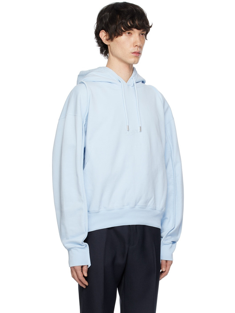 JACQUEMUS Blue 'Le sweatshirt Camargue' Hoodie outlook