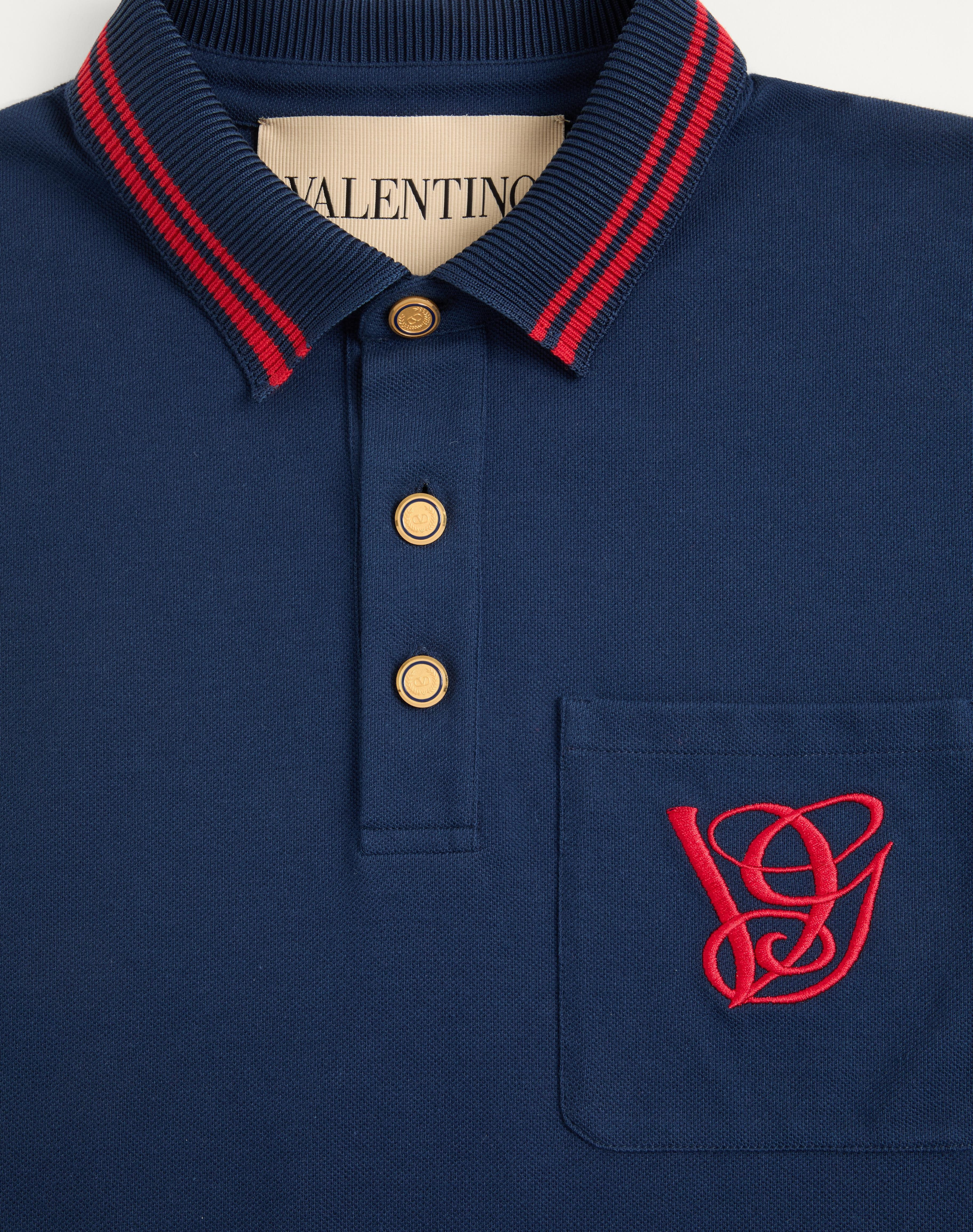 COTTON PIQUÉ POLO SHIRT WITH VG EMBROIDERY - 7