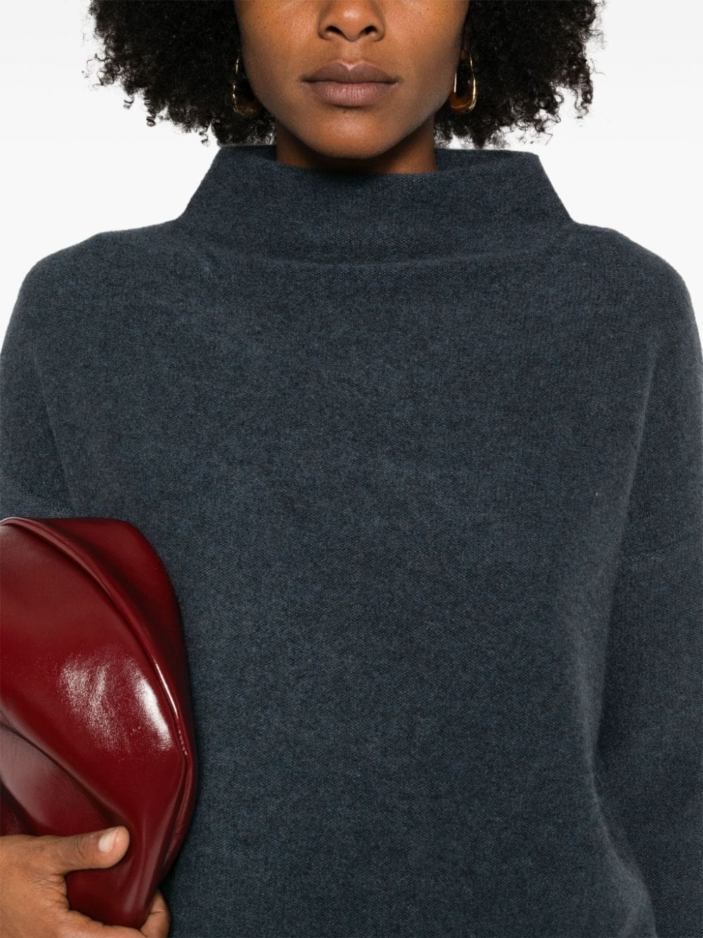 cashmere funnel-neck sweater - 5