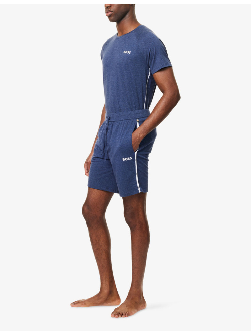 BOSS Rise Logo-Print Cotton-Jersey Pyjama Shorts outlook