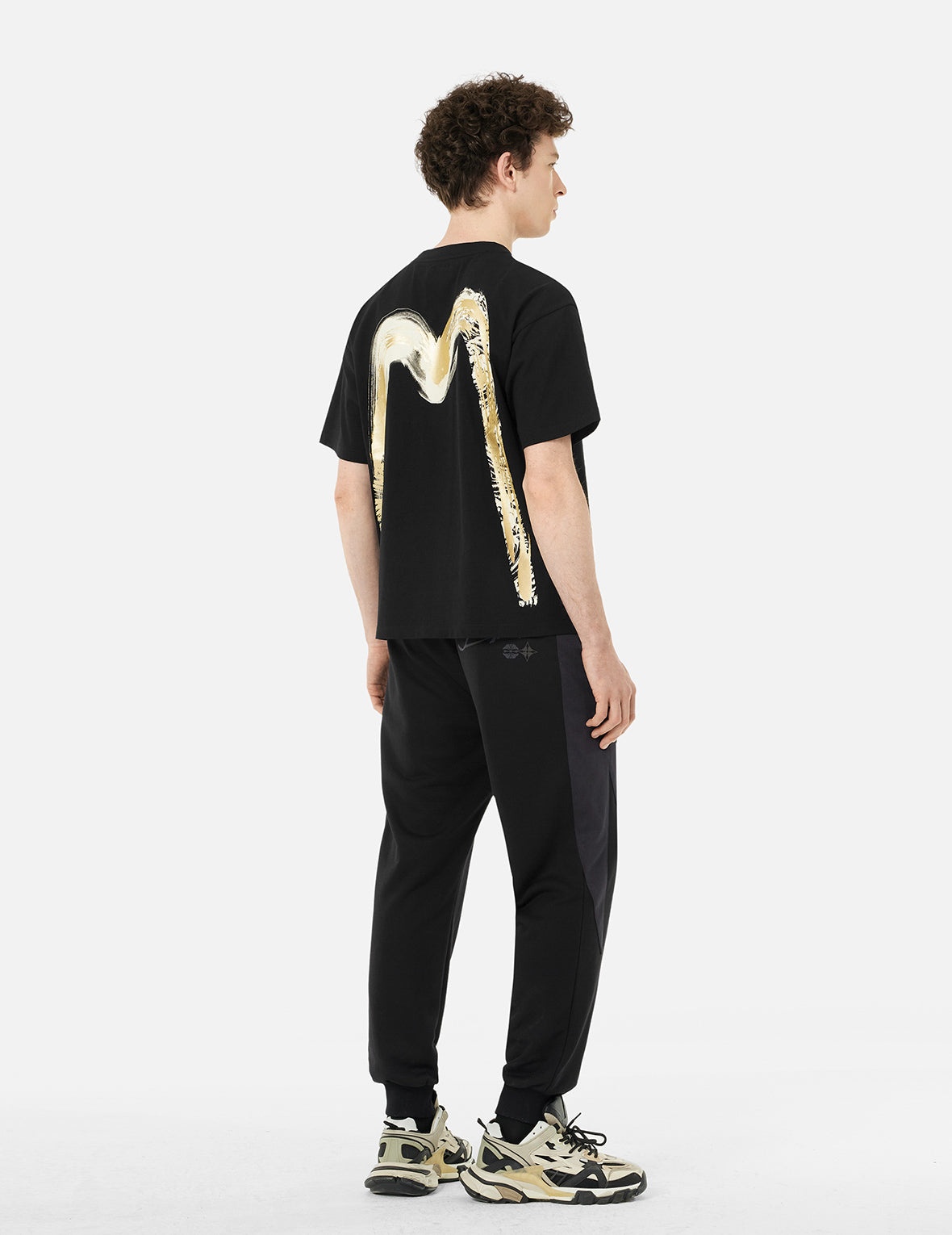 Artistic Brush Daicock Print Relax Fit T-Shirt - 4