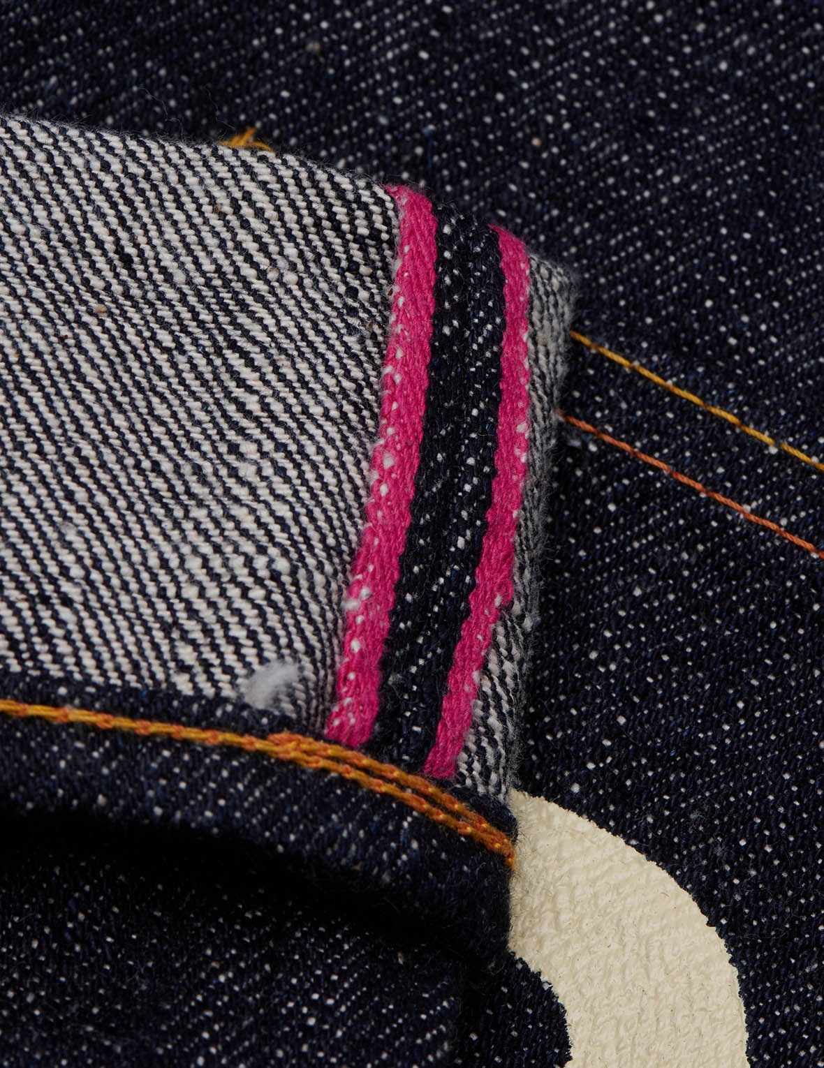HANDPAINTED SEAGULL SLIM TAPERED FIT RAW DENIM SELVEDGE JEANS - 5