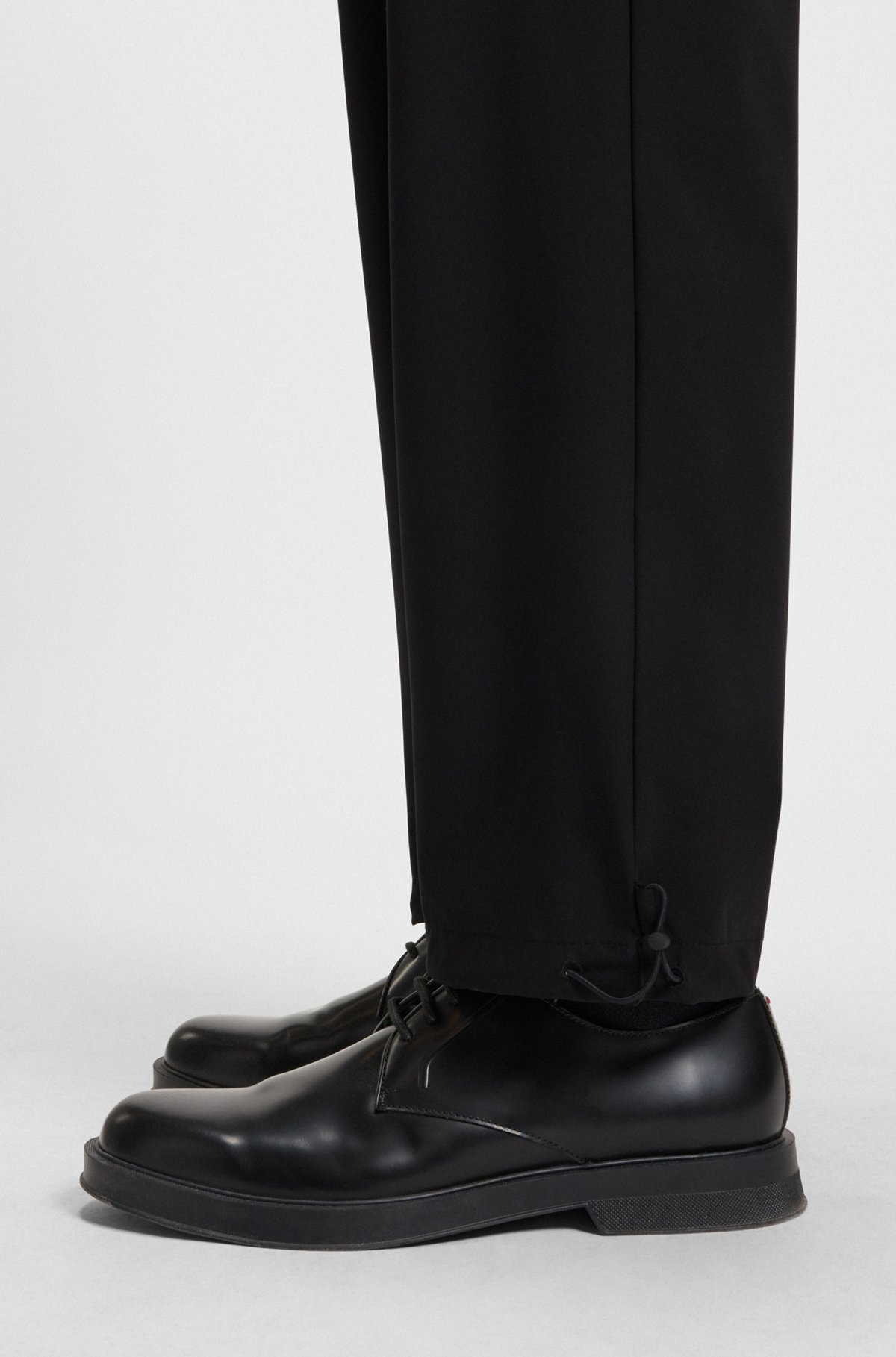 REGULAR-FIT PANTS IN WOOL TWILL WITH STRETCH - 5