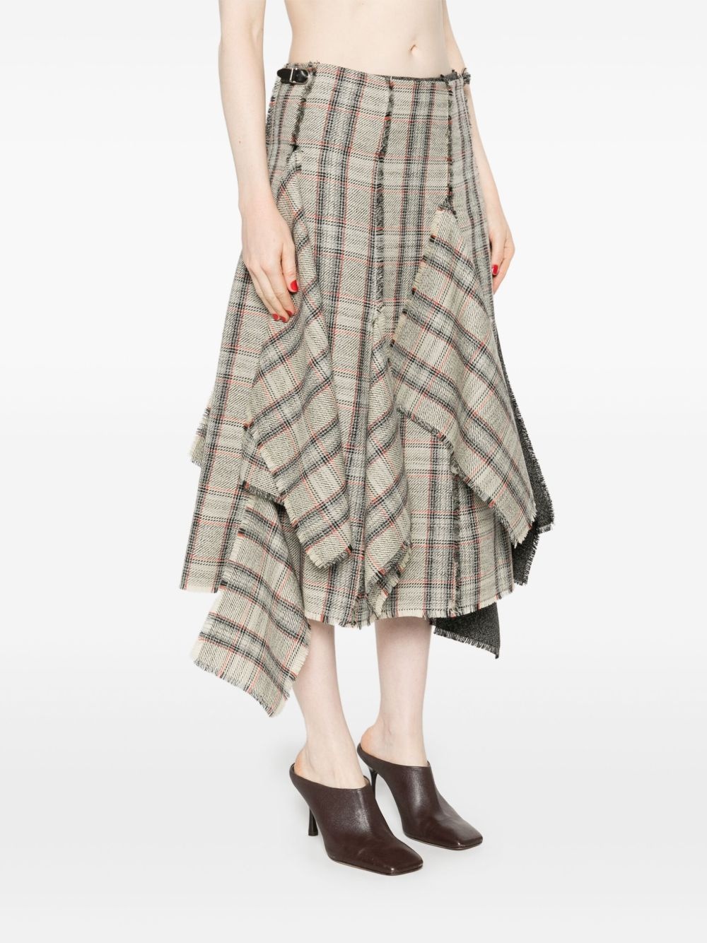 asymmetric midi skirt - 3