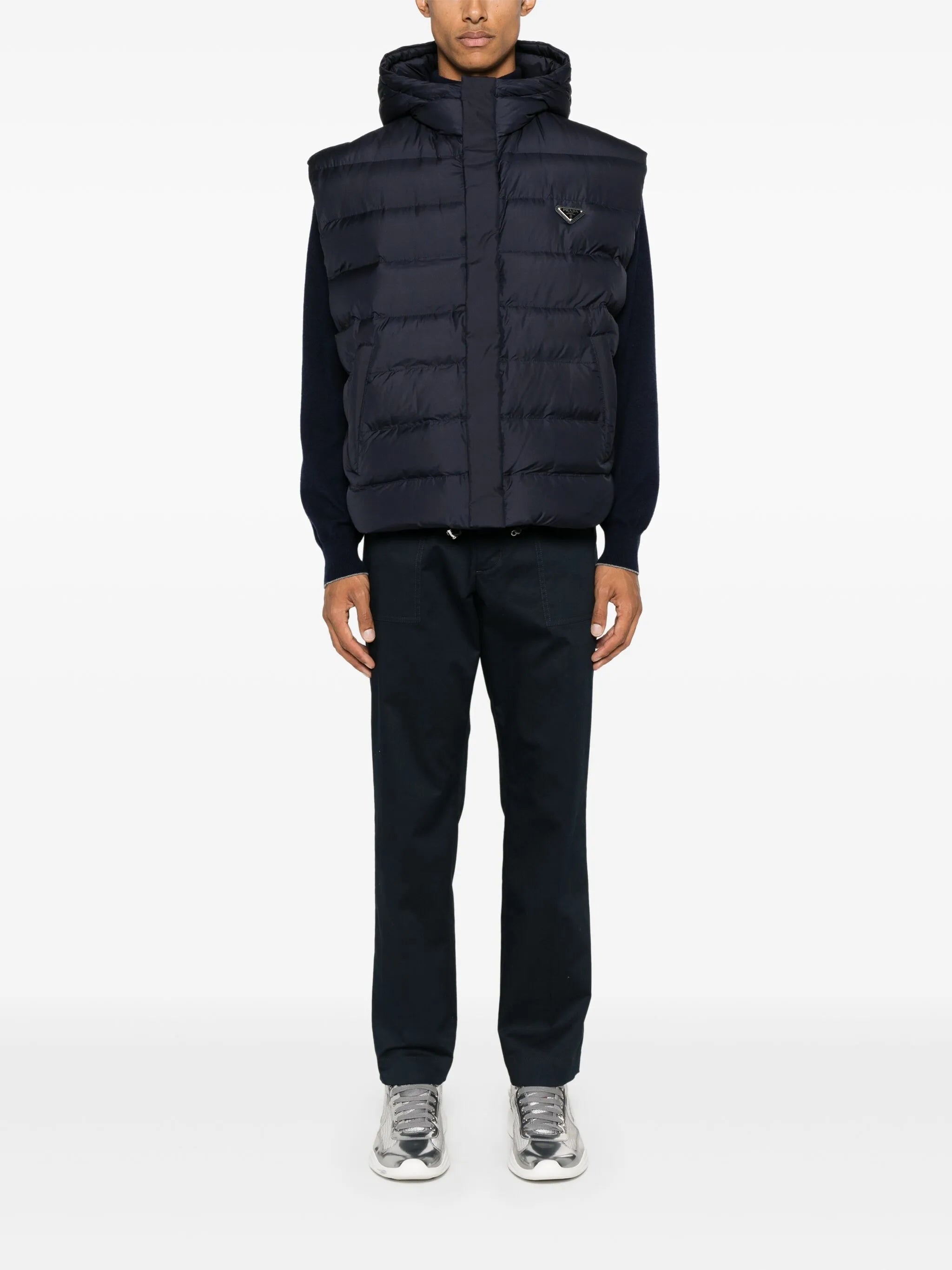 Down Hooded Vest - 2