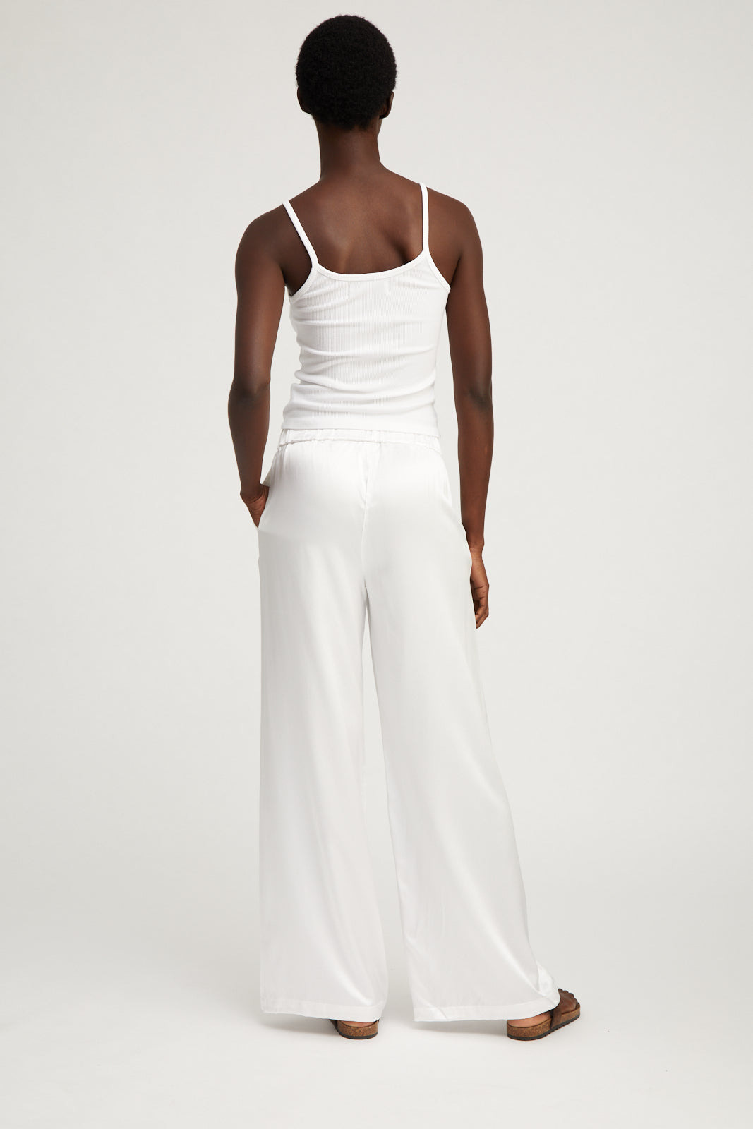 WHITE RIB V-NECK TANK - 7
