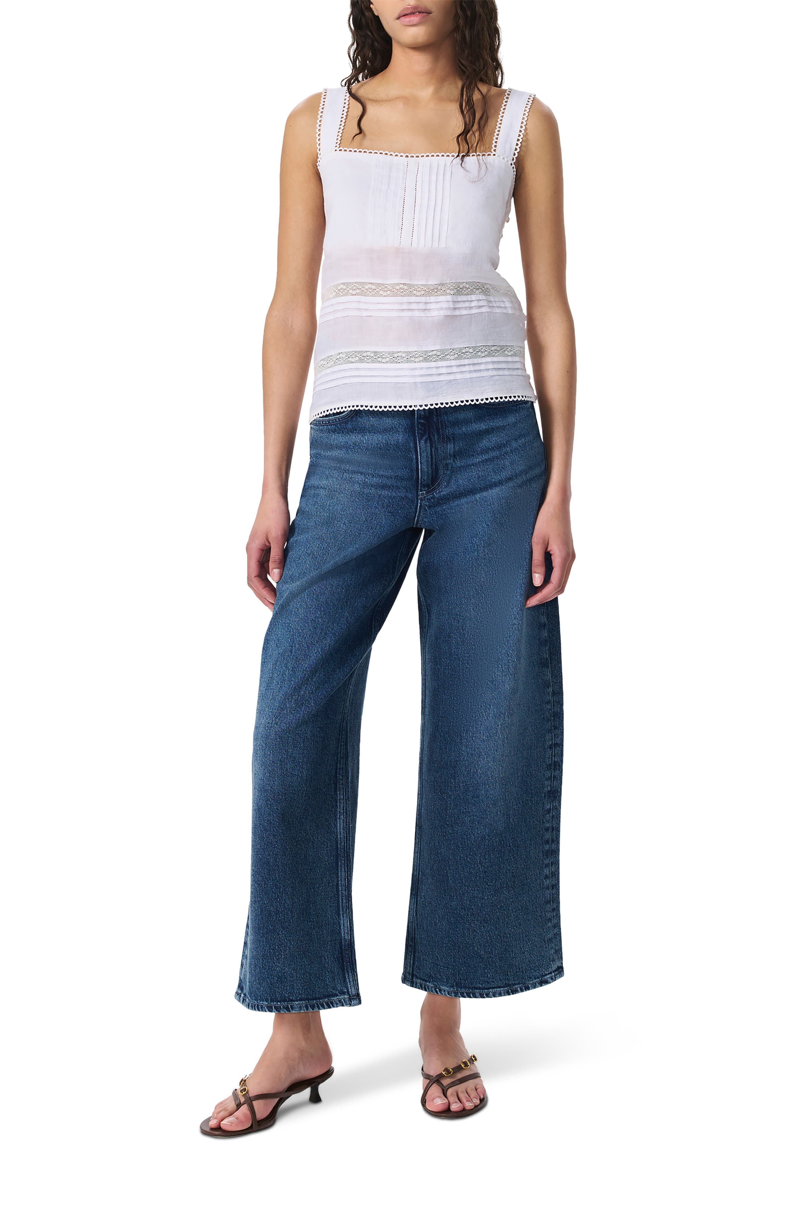 rag & bone Andi High Waist Ankle Wide Leg Jeans in Adeline at Nordstrom - 6
