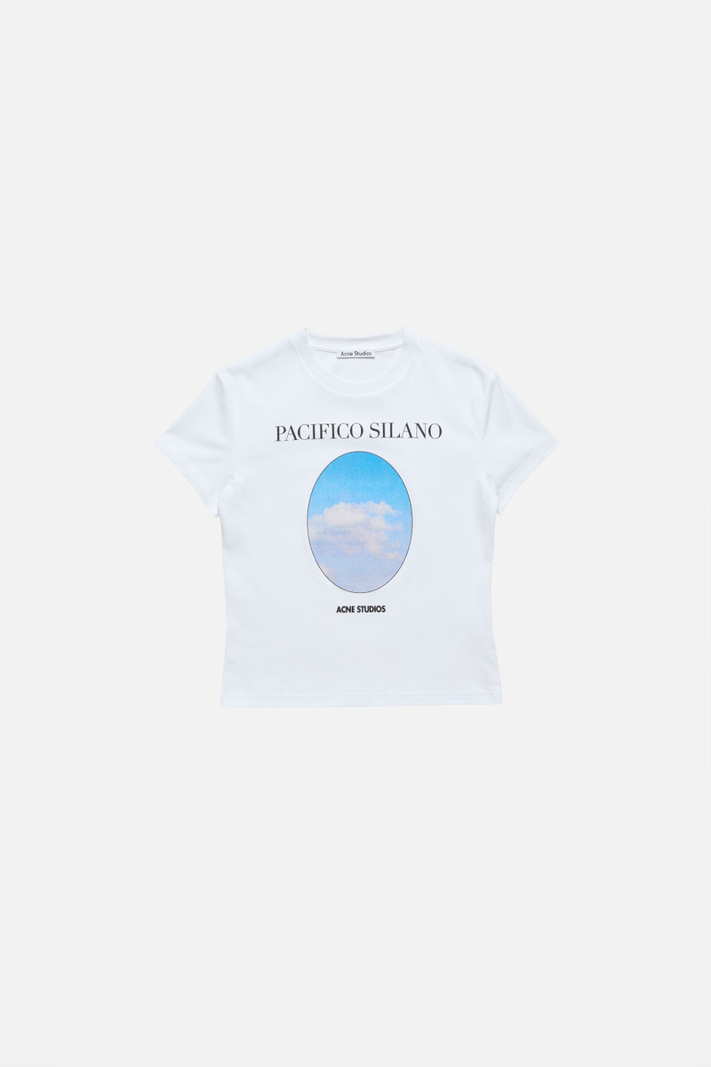 Fitted graphic t-shirt - Off white 1