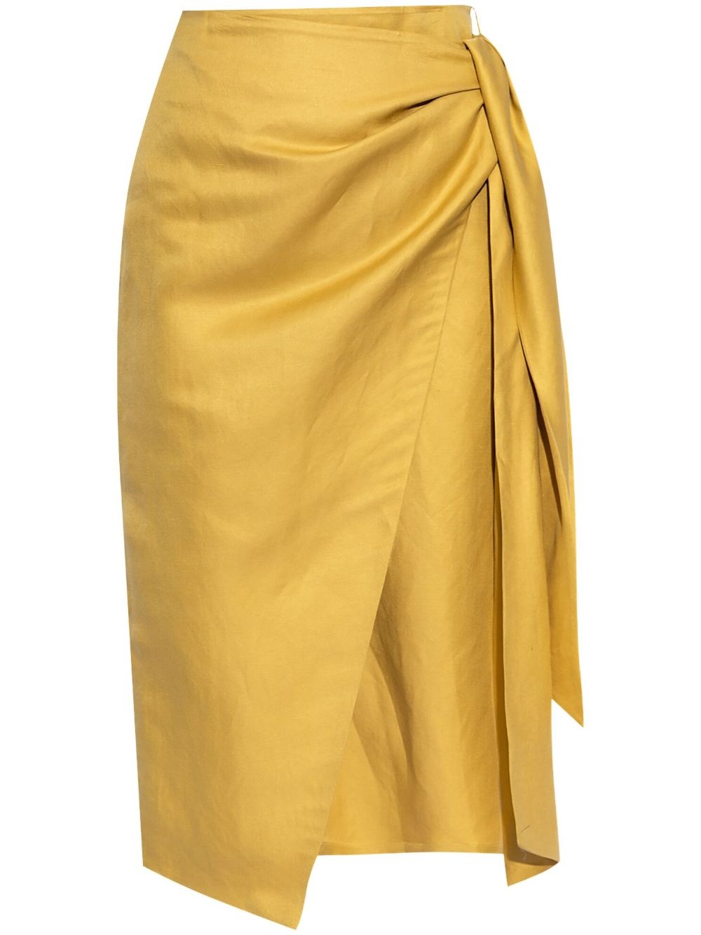 draped midi skirt - 1