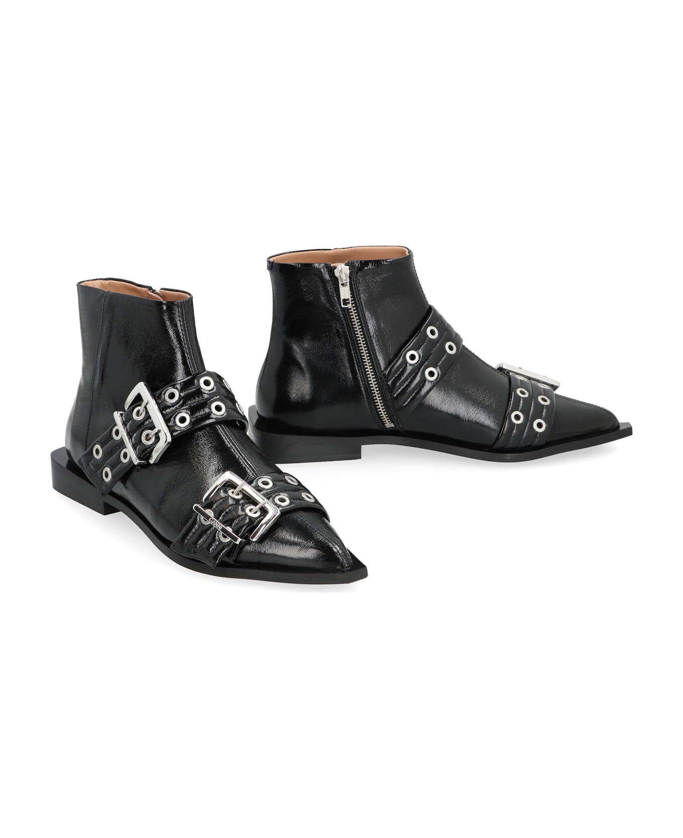 Faux Leather Ankle Boots - 3