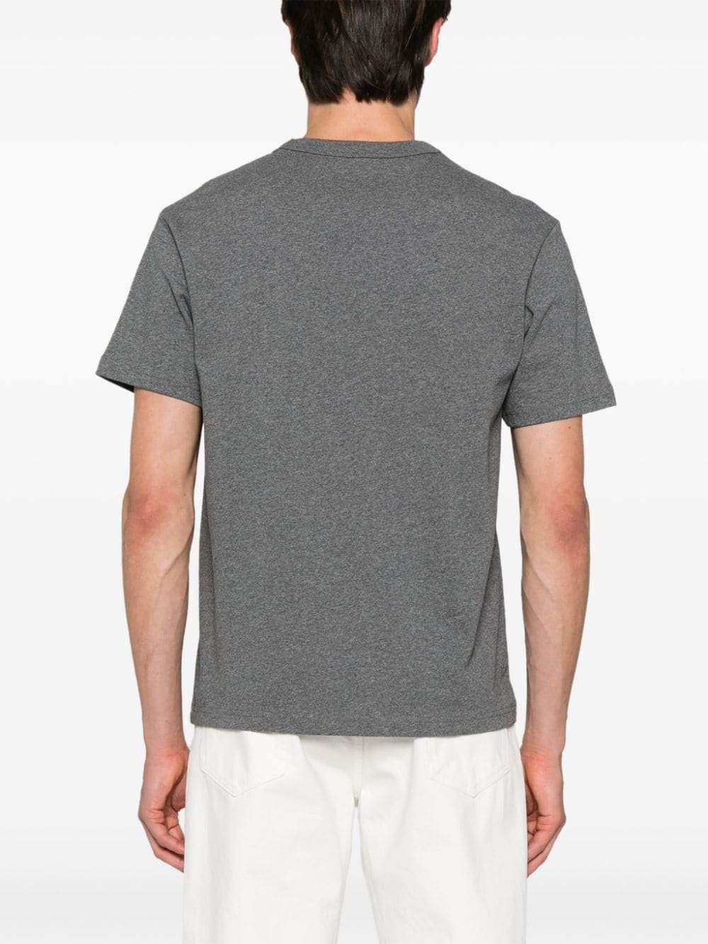 logo-embroidered cotton T-shirt - 4