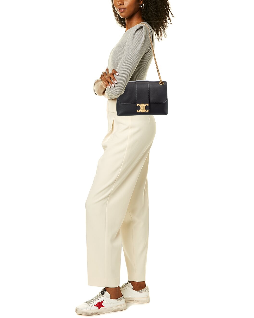 CELINE Victoire Medium Leather Shoulder Bag - 4