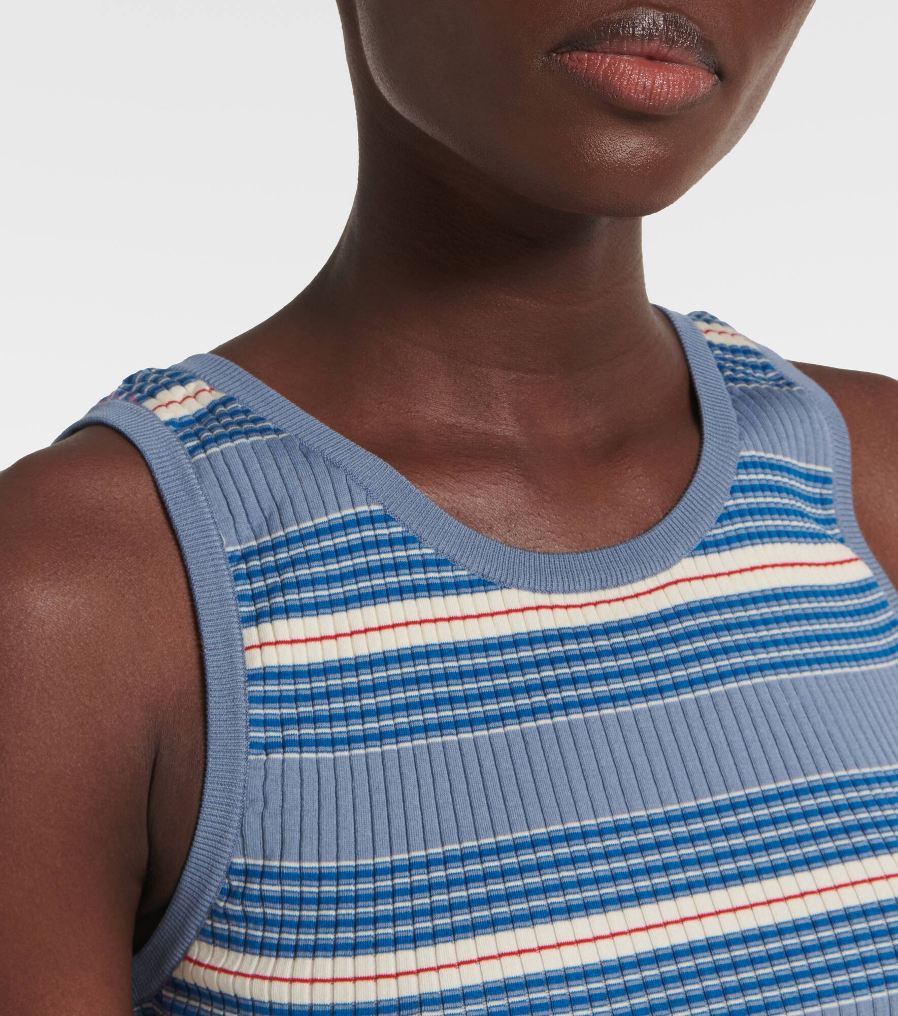 Cotton ribbed-knit tank top - 4