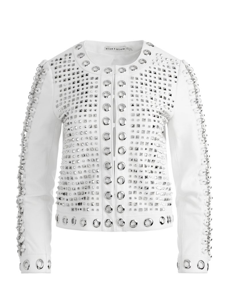 KIDMAN EMBELLISHED LEATHER JACKET 1