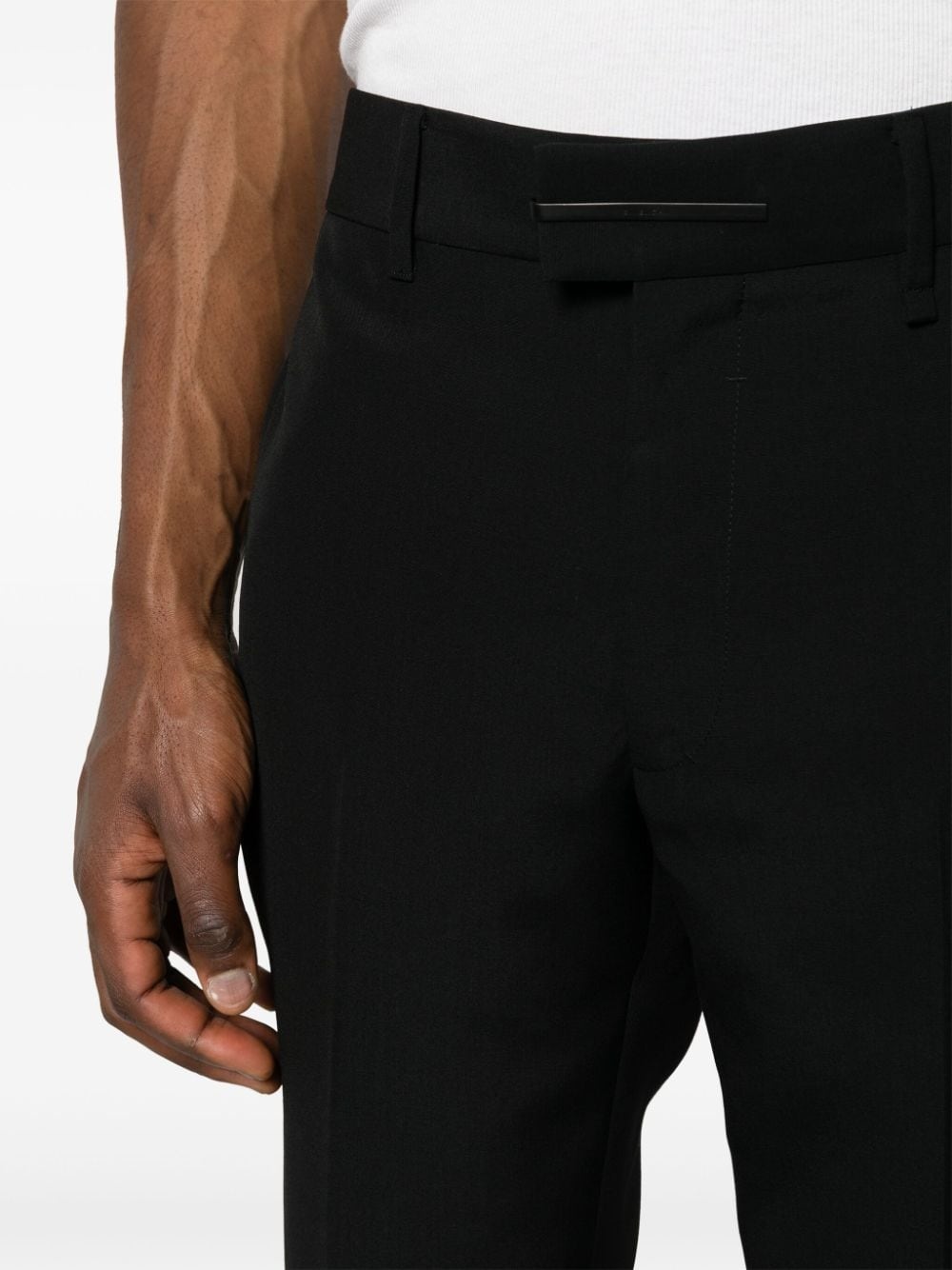 logo-plaque straight trousers - 5