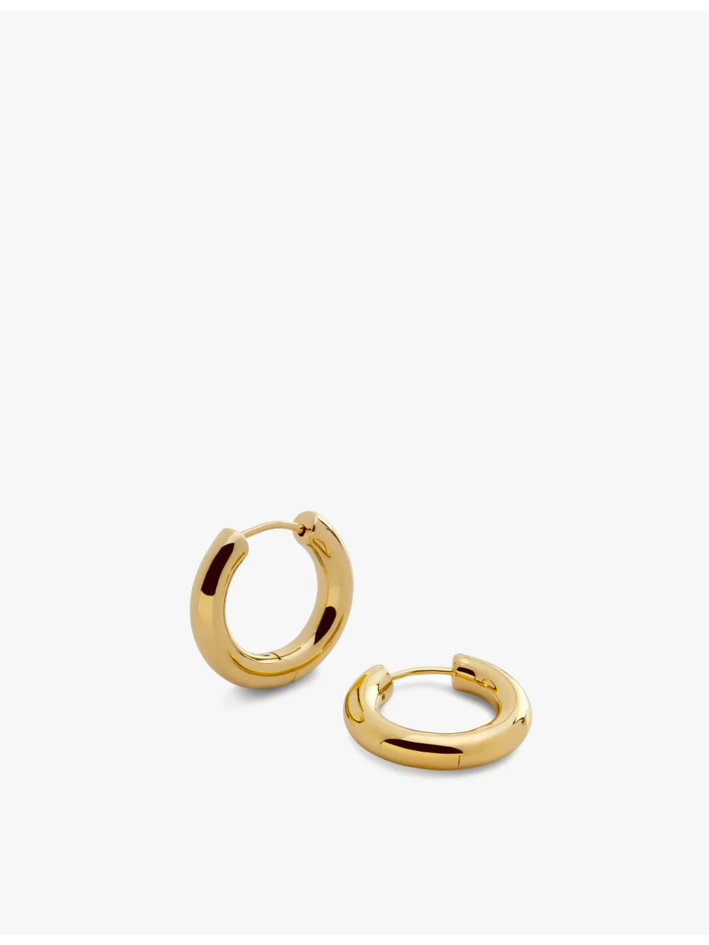 Essential Click small 18ct gold-plated vermeil sterling-silver hoop earrings - 1