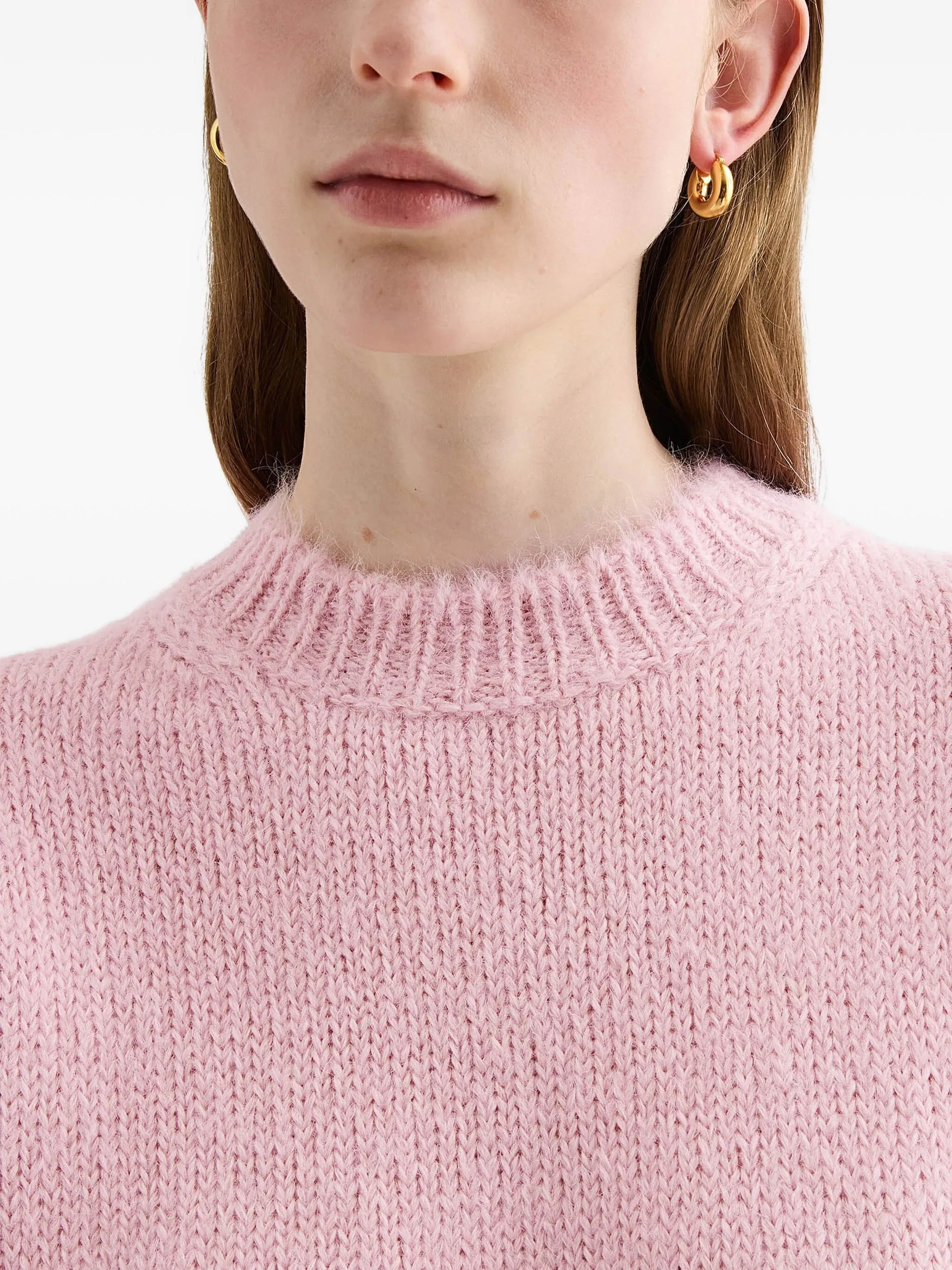 ribbed-cuff alpaca-wool-blend  sweater - 3