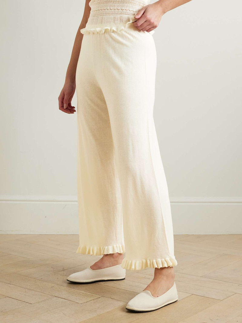 ERES Bernard ruffled wool and cashmere-blend pants outlook