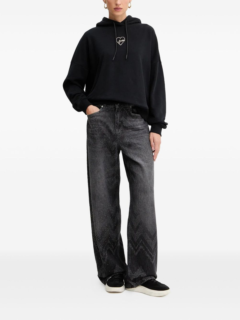 BOSS heart-graphic hooded outlook