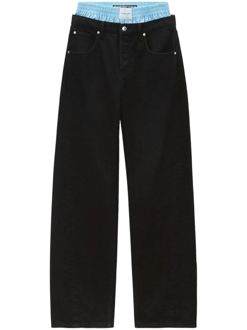 HIGH-WAIST BALLOON JEANS (WASHED BLACK) - 1