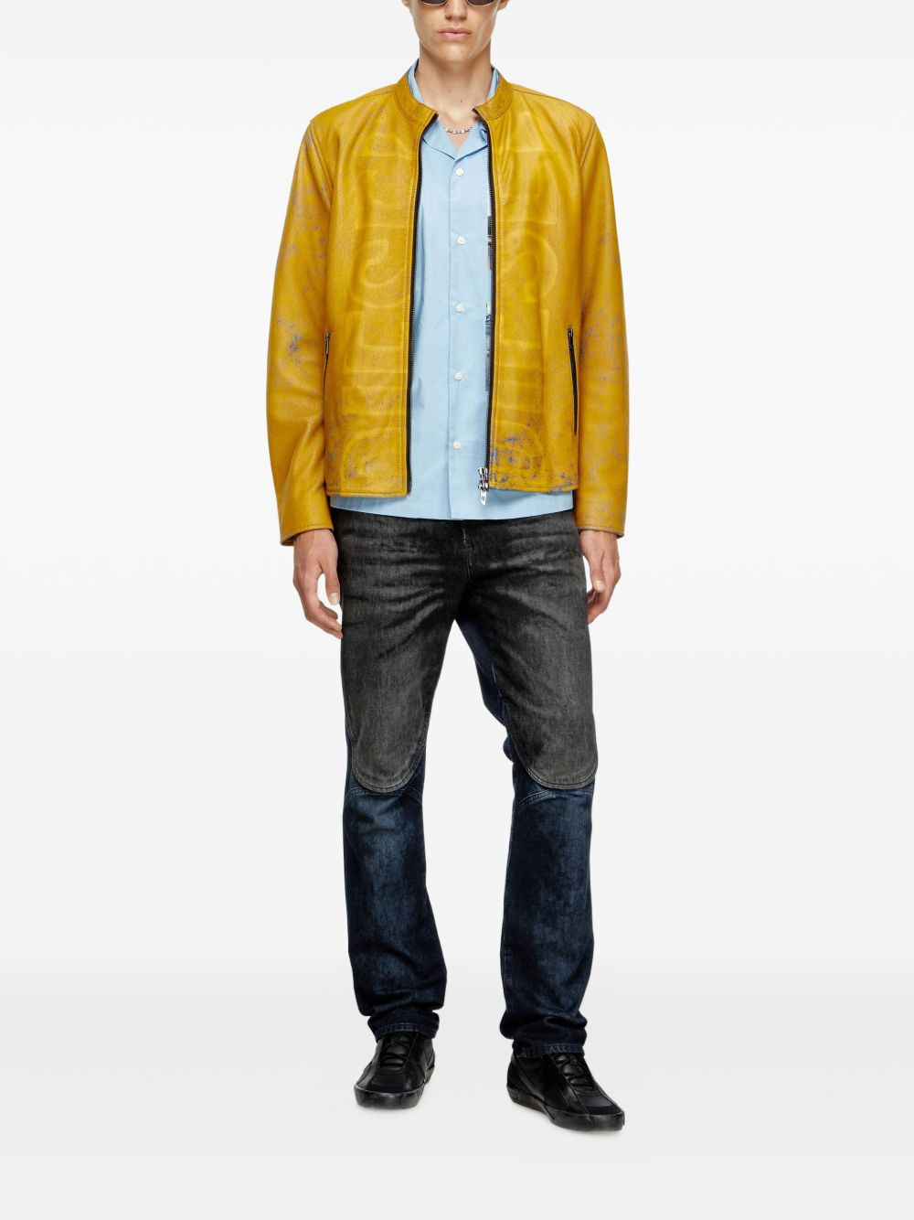 L-Evert-A leather zip-front jacket - 2