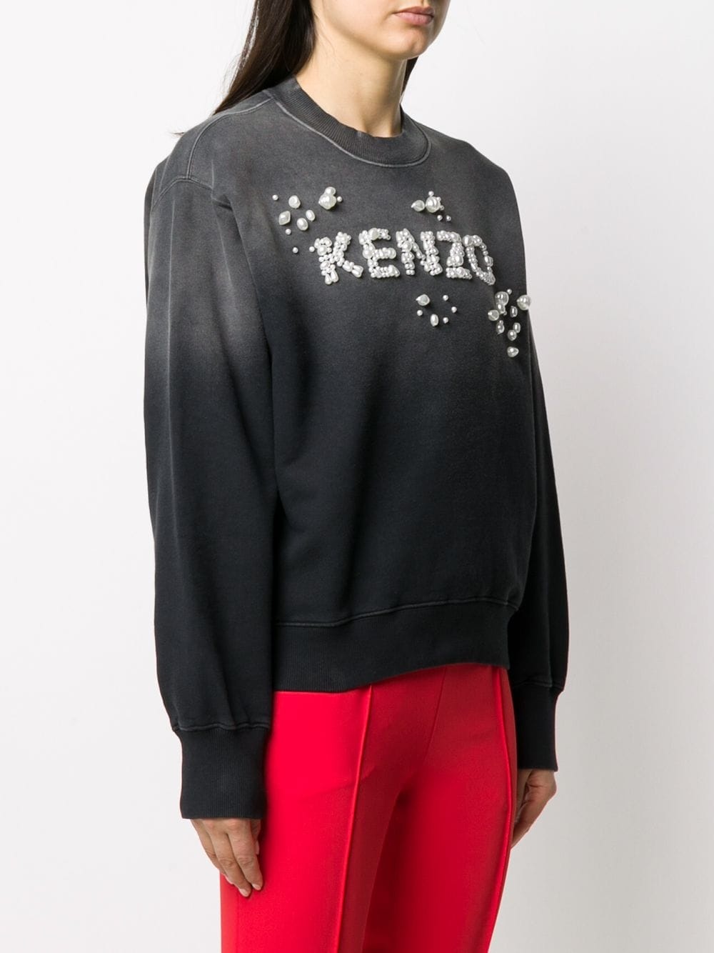 logo-embellished ombré sweatshirt - 3