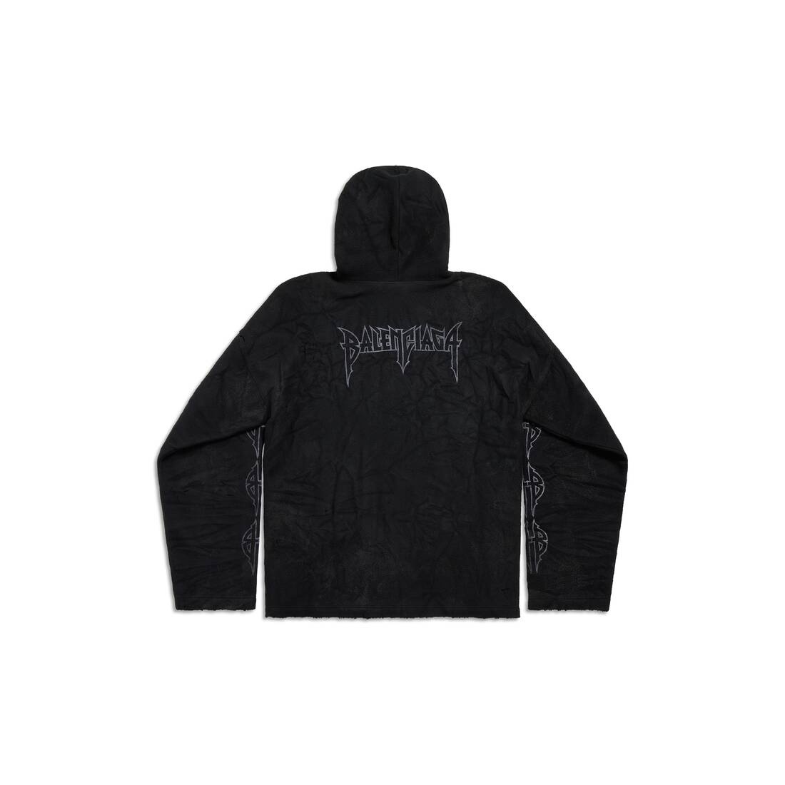 新品!BALENCIAGA■フリースフーディ Paris Moon Crinkled Hoodie Balenciaga Paris Moon crinkled fleece hoodie | Grailed