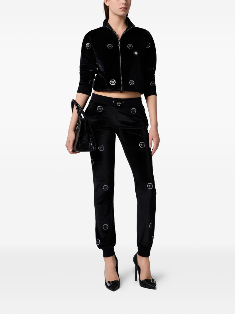 PHILIPP PLEIN monogram-embellished track pants outlook