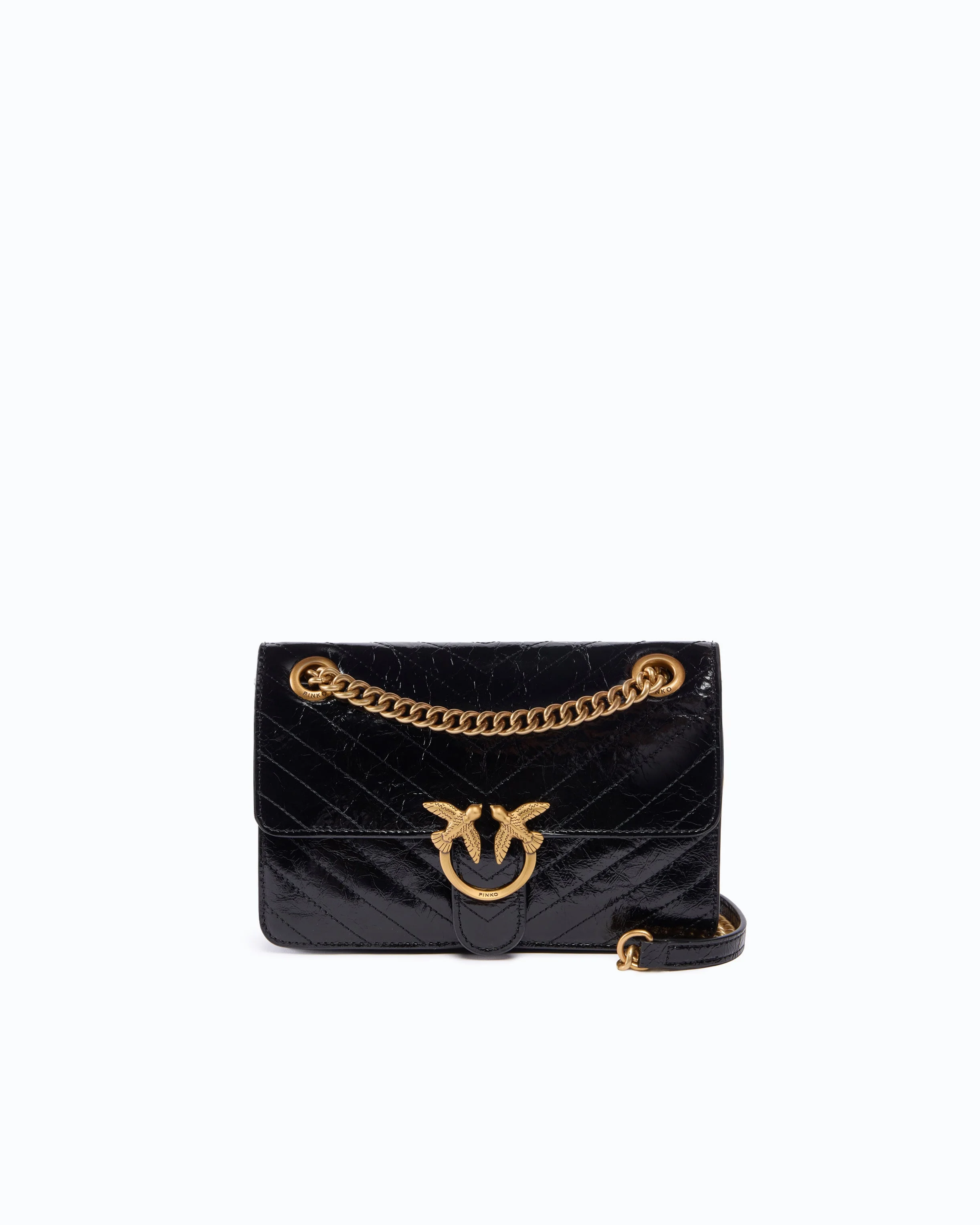 MINI LOVE BAG ONE LIGHT SMALL HANDBAG IN CHEVRON LEATHER - 1