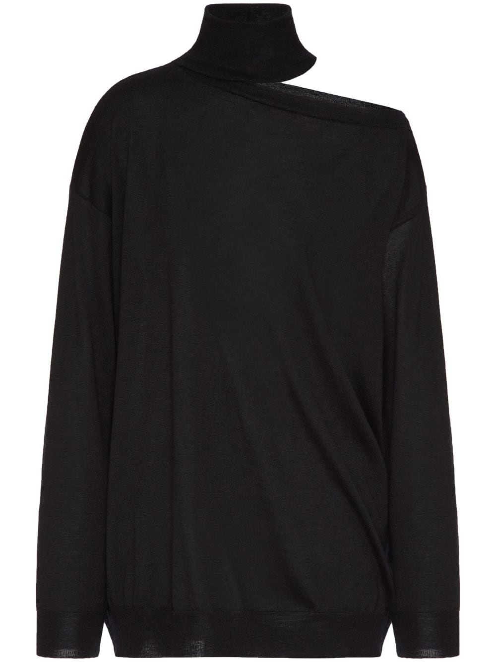 cut-out roll-neck jumper - 1